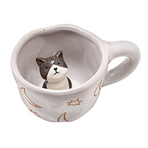 Alternate image for Peeking Cat Mug