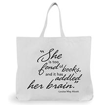 Alternate image for Too Fond Of Books Tote