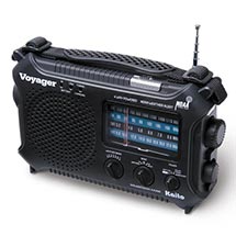 Product Image for 4-Way Powered Emergency Weather Alert Radio With Cell Phone Charger - Black