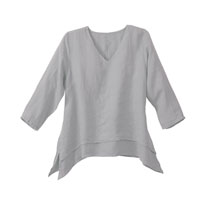 Alternate Image 15 for Easy Fit Double Layer Garment Dyed Linen Tunic Top