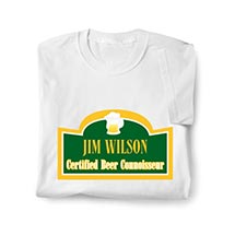 Alternate Image 1 for Personalized Beer Connoisseur T-Shirt or Sweatshirt