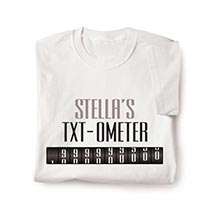Alternate Image 2 for Personalized Txt-Odometer Shirt