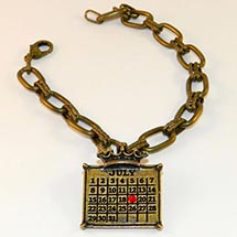 Alternate image for Personalized Calendar Crown Charm Bracelet
