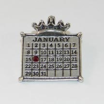 Alternate image Personalized Calendar Crown Charm