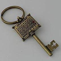 Product Image for Personalized Calendar Key Charm - Round Key Ring
