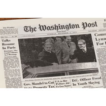 Alternate Image 1 for Personalized Washington Post Birthday Newspaper - A complete copy from the day you were born
