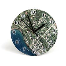 Personalized Hometown Map Clock - 8'