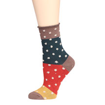 Alternate image Mismatched Socks - 4 Pairs - with Colorful Polka-Dots