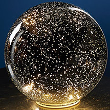 Lighted Crystal Ball - Silver