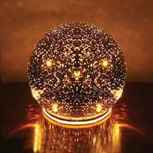 Alternate Image 2 for Lighted Crystal Ball - Silver