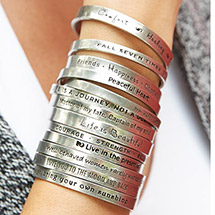 Alternate Image 7 for Note To Self Inspirational Lead-Free Pewter Cuff Bracelet