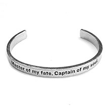 Alternate image Note To Self Inspirational Lead-Free Pewter Cuff Bracelet