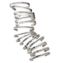 Alternate Image 1 for Note To Self Inspirational Lead-Free Pewter Cuff Bracelet
