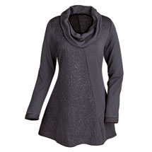 Alternate image for Textured Cowl-Neck Tunic