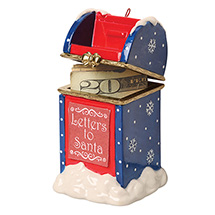 Alternate Image 1 for Porcelain Surprise Ornament - Letters to Santa