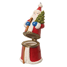 Alternate Image 2 for Porcelain Surprise Ornament - Vintage Santa with Tree