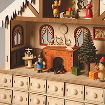 Alternate Image 2 for Lighted Santa's Workshop Wooden Advent Calendar
