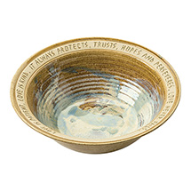 Alternate image for Love Is Patient Artist-Made Stoneware Wedding Bowl