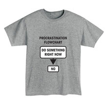 Alternate image for Procrastination Flowchart T-Shirt