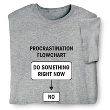 Alternate image for Procrastination Flowchart T-Shirt