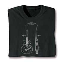 Alternate image for Vintage Patent Drawing Shirts - Guitar