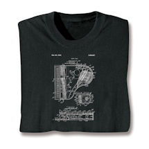 Alternate Image 2 for Vintage Patent Drawing Shirts - Piano