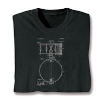 Alternate Image 2 for Vintage Patent Drawing Shirts - Drum