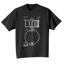Product Image for Vintage Patent Drawing Shirts - Drum