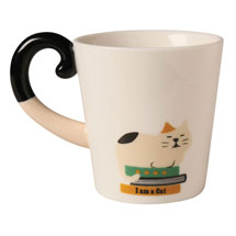 Alternate image Cat Tail Mugs - Calico Cat