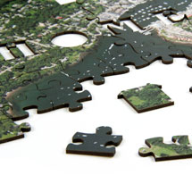Alternate Image 1 for Home Sweet Home Wooden Satellite Puzzle - Centered on Your Home Address