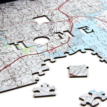 Alternate Image 1 for Home Sweet Home Wooden Map Puzzle - Centered on Your Home Address