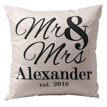 Alternate image Personalized Mr. & Mrs. Throw Pillow