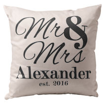 Alternate image Personalized Mr. & Mrs. Throw Pillow