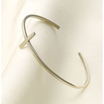 Alternate image Simple Cross Cuff Bracelet - Sterling Silver