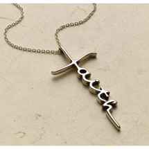 Alternate Image 1 for Women's Silver Faith Cross Necklace