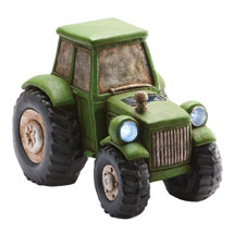 Alternate image for Tractor Garden Sculpture with Solar-Powered Headlights