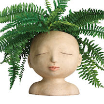 Product Image for Head of a Lady Indoor/Outdoor Resin Planter