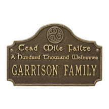 Product Image for Personalized A Hundred Thousand Welcomes Plaque