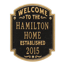Alternate Image 1 for Personalized 'Welcome to Our House' Wall Plaque