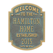 Alternate Image 2 for Personalized 'Welcome to Our House' Wall Plaque