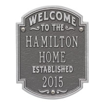 Alternate Image 5 for Personalized 'Welcome to Our House' Wall Plaque