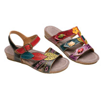 Alternate image for Hand-Painted Aghna Sandals