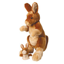Alternate image for Mother and Baby Kangaroo Soft Plush Toy