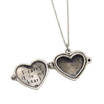 Alternate image for Sterling Silver I Carry Your Heart With Me Locket