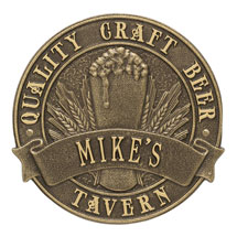 Product Image for Personalized Quality Craft Beer Tavern Plaque