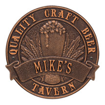 Alternate Image 1 for Personalized Quality Craft Beer Tavern Plaque