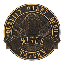 Alternate image for Personalized Quality Craft Beer Tavern Plaque