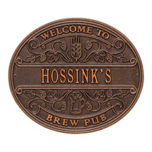 Alternate Image 1 for Personalized Brew Pub Welcome Plaque