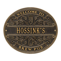 Alternate Image 2 for Personalized Brew Pub Welcome Plaque