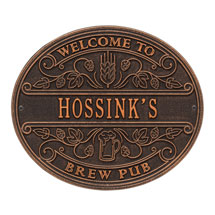 Alternate image for Personalized Brew Pub Welcome Plaque